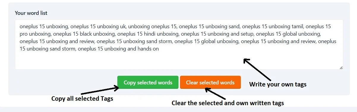 how to use youtube tag extractor step6